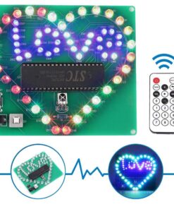IS DIY Electronics Projects Soldering Practice, Heart Love LED Lights Kit, Remote Control RC Circuit Assemble DIY Soldering Kit No Case 34 61nR0jnT4WL