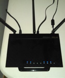ASUS Dual-band 3x3 AC1750 Wifi 4-port Gigabit Router with speeds up to 1750Mbps & AiRadar to strengthens Wireless Connections via High-powered Amplification Beam-forming - 2x USB 2.0 Ports (RT-AC66U) New RT-AC66U (AC1750) 43 61nRgD4ZNL 1