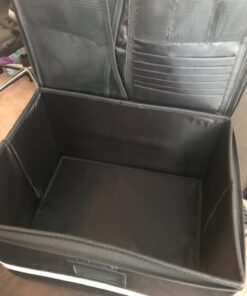 EXLIFBAG File Organizer, Fireproof File Box with Lids, Important Document Organizer Box with Lock, Portable File Folder Organizer with Handle Black 1 Layer 94 61nRmnGziKL