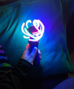 Light Up Orbiter Ball Toy Wand for Kids - Flashing LED Wand for Boys and Girls - Thrilling Spinning Light Show - Batteries Included - Fun Gift or Birthday Party Favor - Classroom Prizes 1 Pack 18 61nSS jkj0L