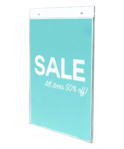 Alternative view of Deflecto Classic Image Wall Mount Sign Holder, Single-Sided, Vertical, 8.5" x 11", Clear (68201), Model:WM-8511-1 8.5" x 11"