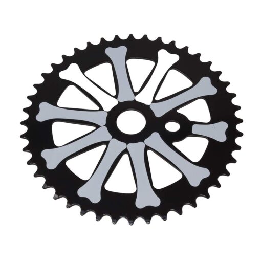 Fenix Skull Bones Bike Sprocket/Chainring, 44T 1/2 X 1/8 Black/White