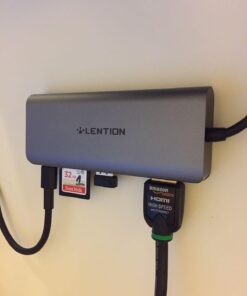 LENTION USB C Hub with 4K HDMI, SD Card Reader, 2 USB 3.0, Type C Charging & Ethernet Compatible 2023-2016 MacBook Pro, New Mac Air/Surface/Steam Deck, More, Stable Driver Adapter (CB-C68, Space Gray) 23 61nVTDNC03L 1