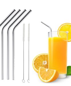 4 Extra Long Stainless Steel Straws for 30 OZ Tumbler + 2 Cleaning Brushes 30 OZ Straw 14 61nWqqOhgL