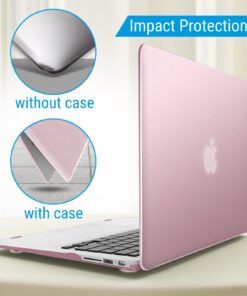 IBENZER Compatible with Old Version MacBook Air 13 Inch Case (2017-2010 Release), Models: A1466/A1369, Plastic Hard Shell Case with Keyboard & Screen Cover for Mac Air 13, Rose Gold, A13MPK+2 For Macbook Air 13'' A1466/A1369 33 61nX9cDx1VL