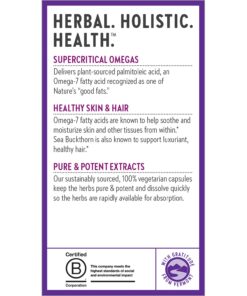 New Chapter Supercritical Omega 7 with Sea Buckthorn + Plant Sourced Fatty Acids + Omega 7 + Non-GMO Ingredients - 60 Vegetarian Capsule Unflavored 60 Count (Pack of 1) 15 61nXHwkozvL