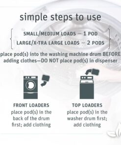 Grab Green 3-in-1 Laundry Detergent Pods, 60 Count, Fragrance Free, Plant and Mineral Based, Superior Cleaning Power, Stain Remover, Brightens Clothes 60 Count (Pack of 1) 19 61nY0LahIeL 1