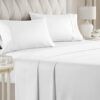 Queen Size 4 Piece Sheet Set - Comfy Breathable & Cooling Sheets - Hotel Luxury Bed Sheets for Women & Men - Deep Pockets, Easy-Fit, Extra Soft & Wrinkle Free Sheets - White Oeko-Tex Bed Sheet Set 01 - White Queen 51 61nY9nYn30L