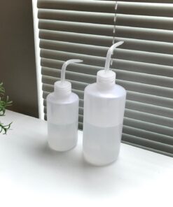 Mkono 2 Pack Watering Can, 250ML and 500ML Succulent Watering Bottle Plant Flower Squeeze Bottle Plastic Bend Mouth Safety Wash Bottle, Small and Medium, White 37 61nYhjpWJEL