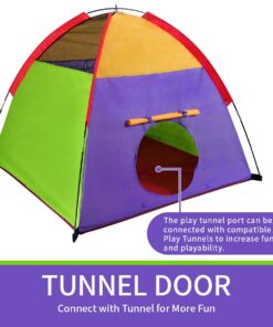 Alvantor Kids Tents Indoor Children Play Tent For Toddler Tent For Kids Pop Up Tent Boys Girls Toys Indoor Outdoor Playhouse Camping Playground 8010 Rainbow 48”x48”x42" 32 61nawOU6IAL