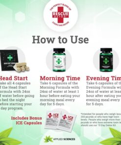 Rescue Detox 5 Day Permanent Detox Kit - 72ct Capsules | Comprehensive Full Body Cleanse with Bonus Instant ICE Caps 28 61nbj1GbImL