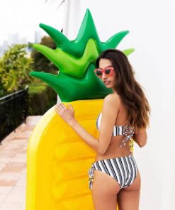 VICKEA Inflatable Pool Floats for Kids and Adults, Large Water Inflatable Pineapple Pool Float for Swimming Pool 25 61nbp7kfNL