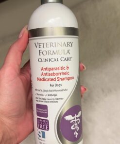Veterinary Formula Clinical Care Antiparasitic & Antiseborrheic Medicated Dog Shampoo, 16 oz – Paraben, Dye, Soap Free – Hydrating and Antifungal Shampoo for Dogs, White 43 61ne4oI012L