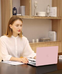 MOSISO Compatible with MacBook Air 13 inch Case (Models: A1466 & A1369, Older Version 2010-2017 Release), Protective Plastic Hard Shell Case Cover, Rose Quartz 31 61nf3mkMXKL
