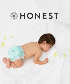 The Honest Company Clean Conscious Overnight Diapers | Plant-Based, Sustainable | Sleepy Sheep | Club Box, Size 4 (22-37 lbs), 54 Count Size 4 (54 Count) 22 61nfvydPkzL
