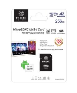 AXE MEMORY 256GB Micro SD Card 4K Ultra Full HD Video Premium Speed MicroSDXC Up to 100MB/S A2 V30 UHS-I U3, with SD Adapter MicroSD with SD Adapter, A2 Premium, White 256 GB 13 61ngJCkkVeL
