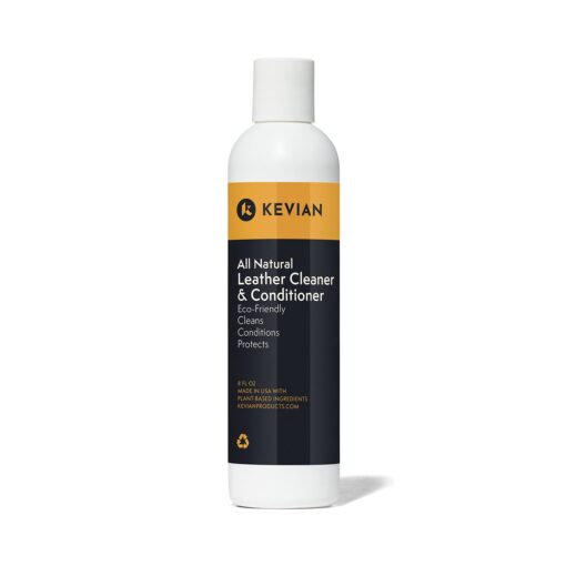 KevianClean Leather Cleaner & Conditioner - Auto Interior Detailing, Furniture, Upholstery, Sofa, Couch, Handbag, Purse, Shoe, Boot, Jacket, Car Seat Care, Protector and Restoration - 8 oz. 8 oz.