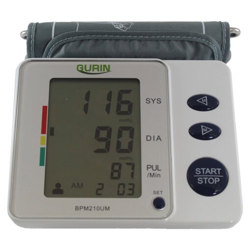 Gurin Automatic Medium Upper Arm Blood Pressure Monitor with Large Display, Digital BP Cuff Meter, 2 User Digital Blood Pressure Machine