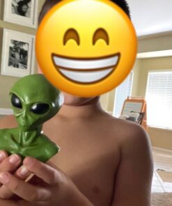 YTC Bright Green Extraterrestrial Alien Head Bust Figurine Display 13 61njCMuR3rL