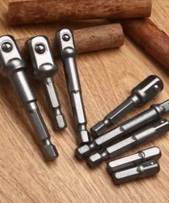 dophee 8Pcs Impact Grade Socket Adapter Set, Square Socket Adapter Bits for Drills, Hex Shank Drill Bits Square Nut Driver Power Extension Bar Set 1/4" 3/8" 1/2" Bits 14 61nkl9eSSRL