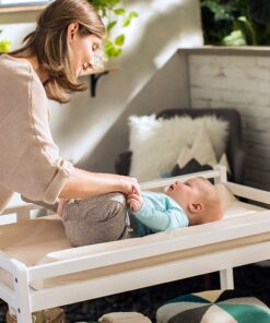 Naturepedic Organic Contoured Changing Pad - Easy to Clean, Lightweight & Portable - Comfort 2-Sided Waterproof Baby Diaper Changing Pad for Dresser or Changing Table - 16" x 31" 7 61nl uCr5mL