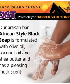 DST For Darker Skin Tones African Style Artisan Black Bar Soap with Sea Salt, Olive Oil, Coconut Oil and Shea Butter - Black Rock Egyptian Musk 3-Pack (4.5oz each) 4.5 Ounce (Pack of 3) 11 61nmBEG9OdS