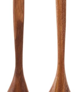 Lipper International Acacia Oblong Salad Servers, 12" Long, One Pair 8 61nmGmSylsL