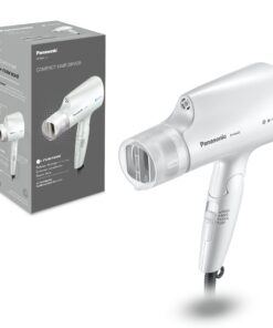 Panasonic nanoe Salon Hair Dryer with Oscillating Quick Dry Nozzle, Folding Hair Dryer for Travel and Home, 3 Airflow Settings for Easy Styling and Healthy Hair - EH-NA2C-W (White) Compact Hair Dryer w/ 1 attachment 37 61nmVbPwKPL