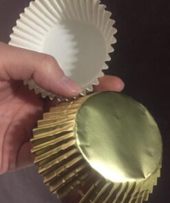 Fox Run Gold Foil Disposable Bake Cups, 3 x 3 x 1.25 inches 9 61no0N0 g4L