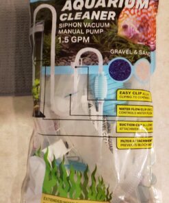 TERA PUMP TRFTCLN Aquarium Gravel Cleaner (BPA Free) Fish Tank Sand Cleaner Aquarium Gravel Cleaner with Long Nozzle & Water Flow Controller, (10-20 Gallon Tank) Large 30 61noPQYGrRL