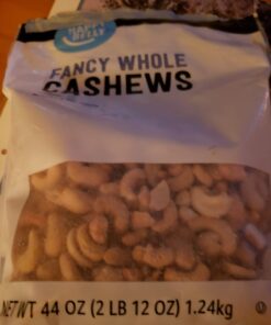 Amazon Brand - Happy Belly Fancy Whole Cashews, Roasted & Sea Salted, 2.75 Pound (Pack of 1) 2.75 Pound (Pack of 1) 39 61noQhQieL