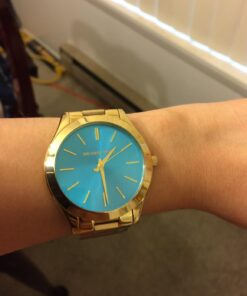 Michael Kors MK3265 Women's Slim Runway Gold-Tone Stainless Steel Bracelet Watch 22 61nouwkhGxL