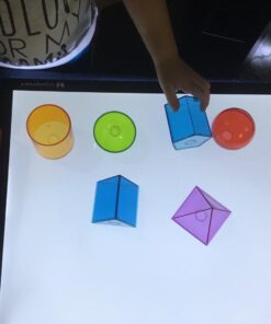 Learning Resources View-Thru Geometric Solids - Geometric Shapes, Back to School Supplies Must Haves, Math Teacher Supplies Helper 18 61npicL0I3L