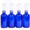 My Oil Gear–Blue 4oz Glass Bottle with Trigger Spray for Essential Oils, Perfumes, Creams, Lotions, and More (4-Pack)