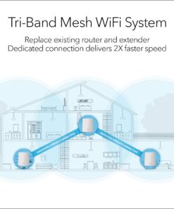 NETGEAR Orbi Tri-Band Whole Home Mesh WiFi System with 2.2Gbps Speed (RBK23) - Discontinued by Manufacturer 24 61nqUnrFJzL