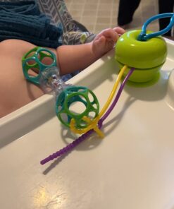 Grapple Suction Cup High Chair Toys Holder | 3 Toy Tethers Keep Toys from Falling | Holds Teethers, Toys, Snack Cups | for Babies 6-12 Months | Perfect for Travel and Restaurant Green 40 61nqZTSF7L