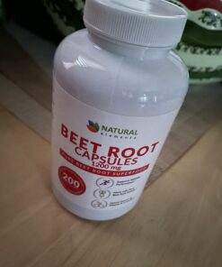 Beet Root Capsules - 1200mg Per Serving - 200 Beet Root Powder Capsules - Beetroot Powder Supports Blood Pressure, Athletic Performance, Digestive, Immune System (Pure, Non-GMO & Gluten Free 25 61nrP9objnL