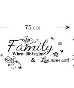Ikevan Wall Stickers,PVC Decal Removable Art Family Beautiful Flower Wall Stickers Home Words Decor Wall Sticker 75X34cm 14 61nrdzGNcL