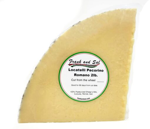 Locatelli Pecorino Romano - Italian Import (Whole 2 Pound Chunk) Salty Cheese 2 Pound (Pack of 1)