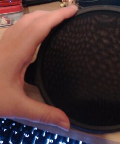 Dragonpad USA Microphone Pop Filter, for Blue Yeti, Blue Snowball - Flexible Gooseneck Microphone Mount and Double Layer Sound Shield Guard Windscreen black 71 61nsFWlg3TL