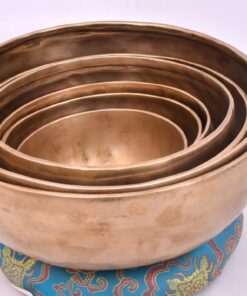 Chakra Healing Tibetan Singing Bowls Set of 7 pieces ~ Hand Hammered Himalayan Meditation Bowls ~ 5"-10" ~ included 7 Mallets, 7 cushions & 1 drum stick. Handmade in Nepal by Thamelmart 19 61nu10QhoPL