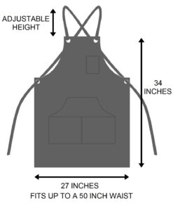 Hudson Durable Goods - Waxed Canvas Apron - Black Apron for Men and Women - With Pockets & Crossback 30 61nvqs9kQhL