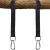 Tree Swing Hanging Straps Kit Holds 2000 lbs,5ft Extra Long Strap with Safer Lock Snap Carabiner Hooks Perfect for Tree Swing & Hammocks,Carry Pouch Easy Fast Installation, Black 5ft 35 61nwetUXvAL
