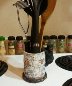 Black Bear Cub Climbing a Birch Pen Pencil Holder Cup, 4.25-inch 21 61nxYELRSyL