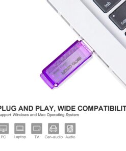 Micro Center SuperSpeed 256GB USB 3.0/USB3.1 Gen1 Flash Drive Gum Size Memory Stick Thumb Drive Data Storage Jump Drive (256G) Purple - 256GB 20 61nxpsEezFL