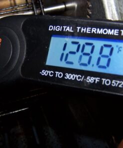 AMMZO Digital Meat Thermometer for Grilling, Instant Read Food Thermometer Waterproof with Backlight for Cooking, Deep Fry, BBQ, Grill, Smoker and Roast Black 35 61nyOTLpjL