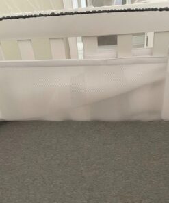BreathableBaby Breathable Mesh Liner for Full-Size Cribs, Classic 3mm Mesh, White (Size 4FS Covers 3 or 4 Sides) 31 61o Xy8j7L