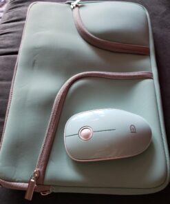 FD Wireless Mouse, V8 2.4G Optical Silent Cordless Mouse with USB Receiver and Manual, Slim Portable Travel Computer Mice for Laptop Desktop PC MacBook Chromebook, Mint Green 37 61o bcRDvLL