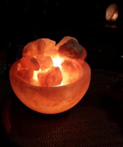 IndusClassic LFB-04 Fire Bowl Himalayan Pink Crystal Rock Salt Lamp 6~9 lbs with Dimmer Control Switch, Quality Gift Packaging 31 61o1DMqPfbL