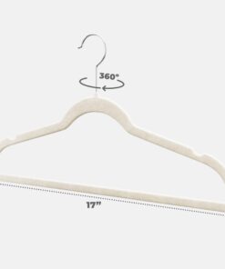 Home-it Premium Velvet Hangers 50 Pack - Ivory Suit Hangers Non-Slip - Heavy duty Clothes Hangers for Closet, Jacket, Shirt, Pants and Suit, Hook Swivel 360 - Ultra Thin 30 61o2 swrljL